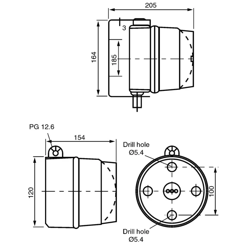 Werma 975 Series Label, Stop Type, Height 25mm, Signal Tower Component 975.890.53
