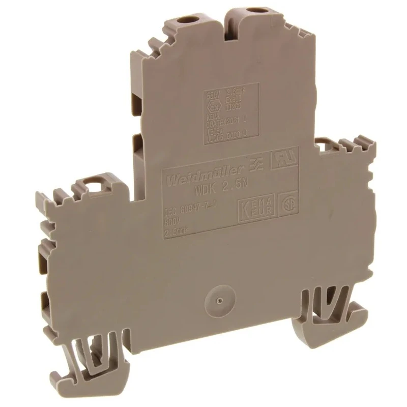 Weidmüller WDK Series Double Level Terminal Block Brown 2.5mm² 2-Level Screw ATEX 1041600000