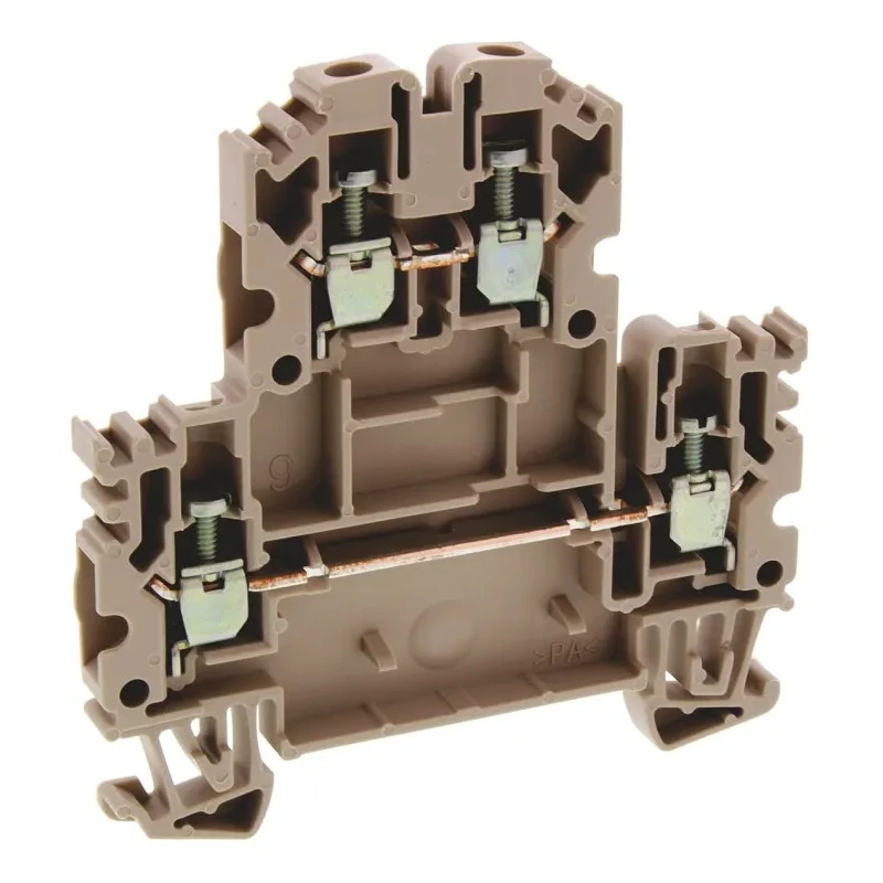 Weidmüller WDK Series Double Level Terminal Block Brown 2.5mm² 2-Level Screw ATEX 1041600000