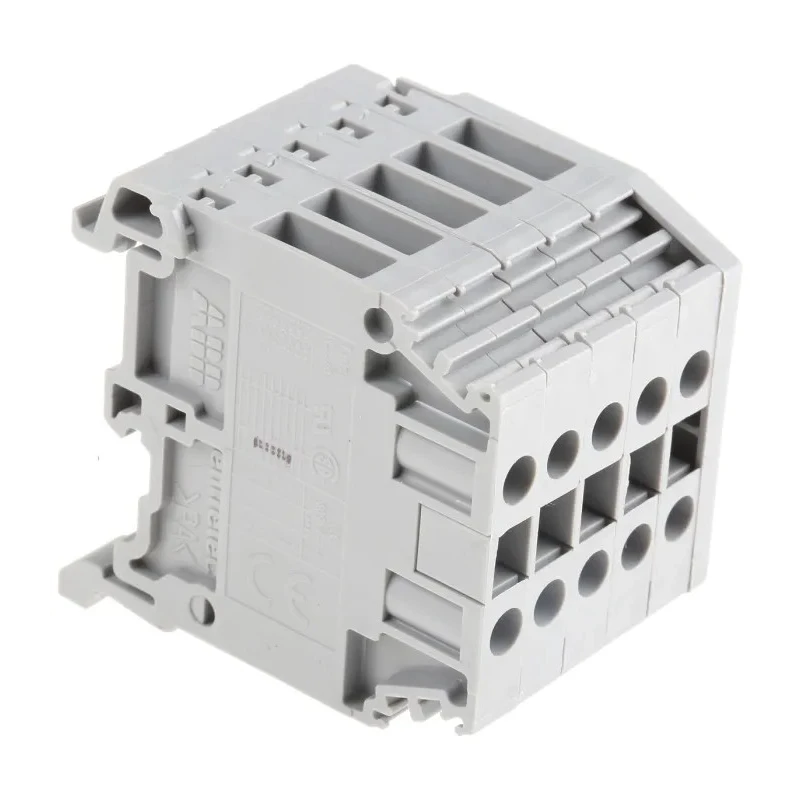 Entrelec Distribution Block 5 Way 800V 32A Grey 1SNA115409R2600