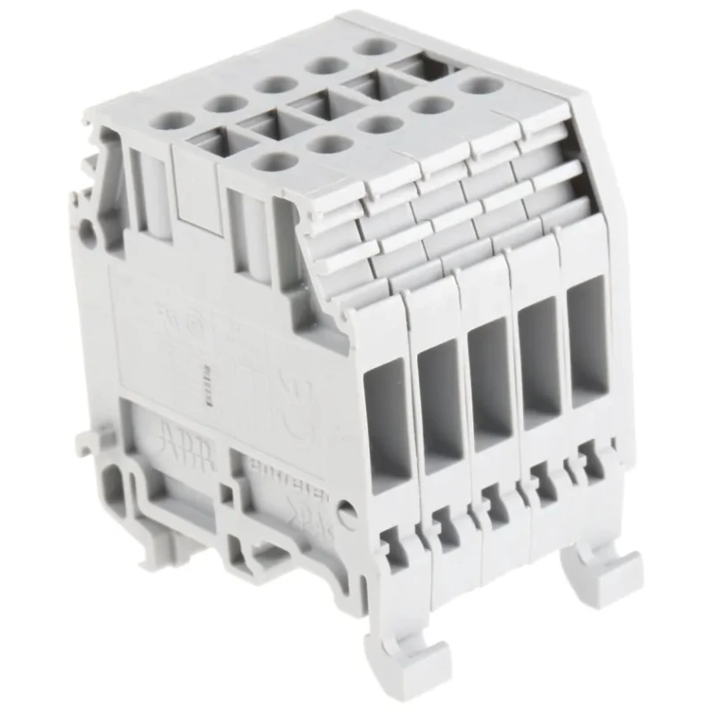Entrelec Distribution Block 5 Way 800V 32A Grey 1SNA115409R2600