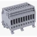 Entrelec Distribution Block 10 Way 800V 32A Grey 1SNA115412R0000