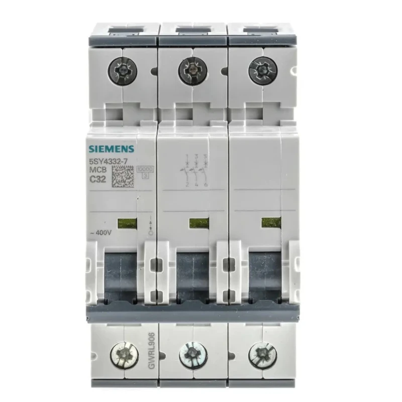 Siemens SENTRON Miniature Circuit Breaker, 3-Pole, 32A, Type C, 440V AC, 60V DC, 10 kA Breaking Capacity 5SY4332-7