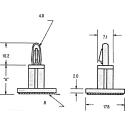 Essentra Nylon PCB Support 9.5 mm Height 19.7 mm Overall Height for 4 mm PCB Hole LCBSB-6-01A-RT