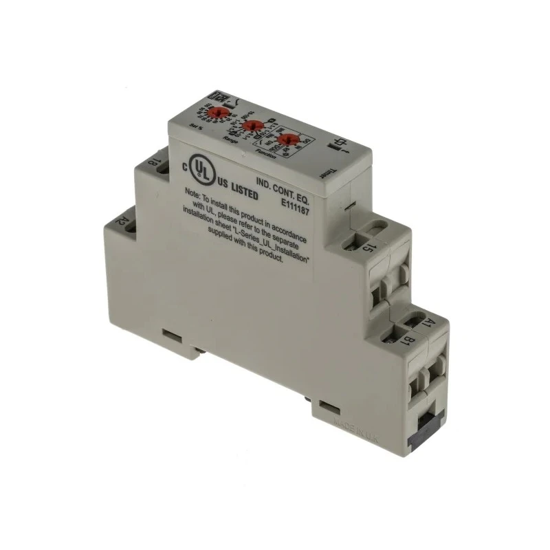 Broyce Control RS PRO DIN Rail Timer Relay 1-Contact SPDT 230 V dc/ac 24 V ac 0.1 s to 100 h Multifunction RS PRO 102-6122