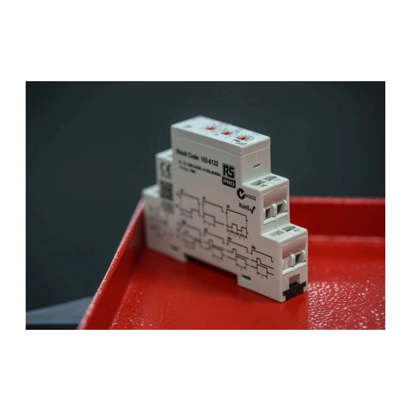 Broyce Control RS PRO DIN Rail Timer Relay 1-Contact SPDT 230 V dc/ac 24 V ac 0.1 s to 100 h Multifunction RS PRO 102-6122