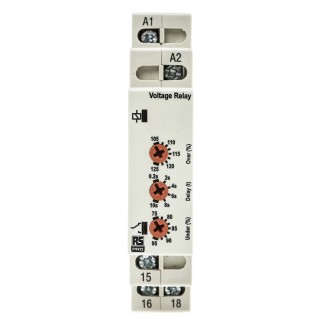 RS PRO Monitoring Relay 1 Phase SPDT DIN Rail Mount 230V AC 25V AC 102-6131