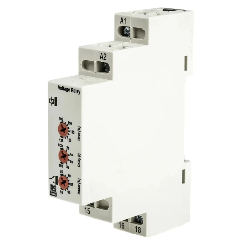 RS PRO Monitoring Relay 1 Phase SPDT DIN Rail Mount 230V AC 25V AC 102-6131