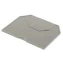 RS PRO End Cover for Use with DIN Rail Terminal Blocks Model , Grey, Compatible with High Current Terminals 384-7076
