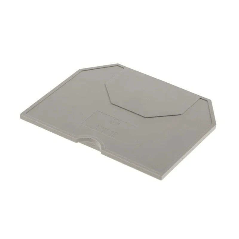 RS PRO End Cover for Use with DIN Rail Terminal Blocks Model , Grey, Compatible with High Current Terminals 384-7076