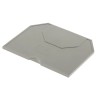 RS PRO End Cover for Use with DIN Rail Terminal Blocks Model , Grey, Compatible with High Current Terminals 384-7076