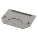 RS PRO End Cover for Use with DIN Rail Terminal Blocks Model , Grey, Compatible with High Current Terminals 384-7076