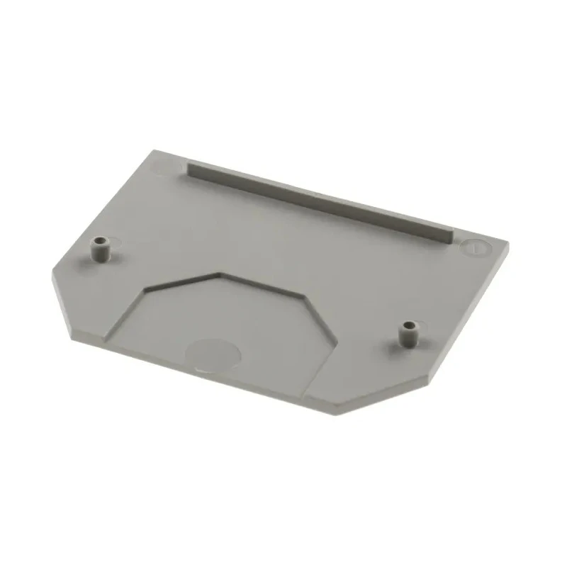 RS PRO End Cover for Use with DIN Rail Terminal Blocks Model , Grey, Compatible with High Current Terminals 384-7076