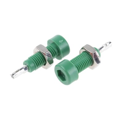 Johnson Components Green Female Test Socket 2 mm Connector, Solder Termination, 10A Current, Tin Plating 102-0804-001