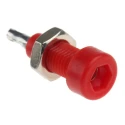 Johnson Components Red Female Test Socket 2 mm Connector, Solder Termination, Tin Plating, 10A 105-0802-001