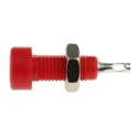 Johnson Components Red Female Test Socket 2 mm Connector, Solder Termination, Tin Plating, 10A 105-0802-001