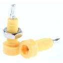 Johnson Components Yellow Female 2 mm Test Socket Connector, Solder Termination, 10A, Tin Plating 105-0807-001