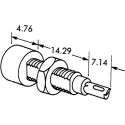 Johnson Components Yellow Female 2 mm Test Socket Connector, Solder Termination, 10A, Tin Plating 105-0807-001