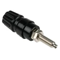 Hirschmann Test & Measurement Black 63A Test Connector 60V DC Brass Contacts Nickel Plated 2.6 mm Hole Diameter 930144100
