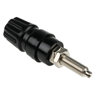Hirschmann Test & Measurement Black 63A Test Connector 60V DC Brass Contacts Nickel Plated 2.6 mm Hole Diameter 930144100