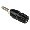 Hirschmann Test & Measurement Black 63A Test Connector 60V DC Brass Contacts Nickel Plated 2.6 mm Hole Diameter 930144100