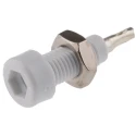 Johnson Components White Female Test Socket 2 mm Connector Solder Termination 10A Tin Plating 105-0801-001