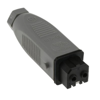 Hirschmann Heavy Duty Power Connector Grey Cable Mount 2+PE 16A 250V IP54 Screw Termination Female Contacts ST IP54