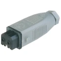 Hirschmann Heavy Duty Power Connector Grey Cable Mount 2+PE 16A 250V IP54 Screw Termination Female Contacts ST IP54