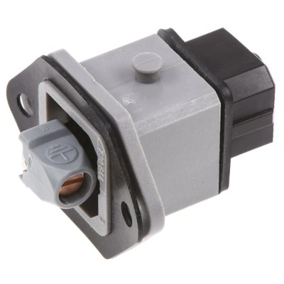 Hirschmann Industrial Power Connector 2P+PE, 16A, 250V, IP54 Grey, Panel Mount STAKEI 2 930647106