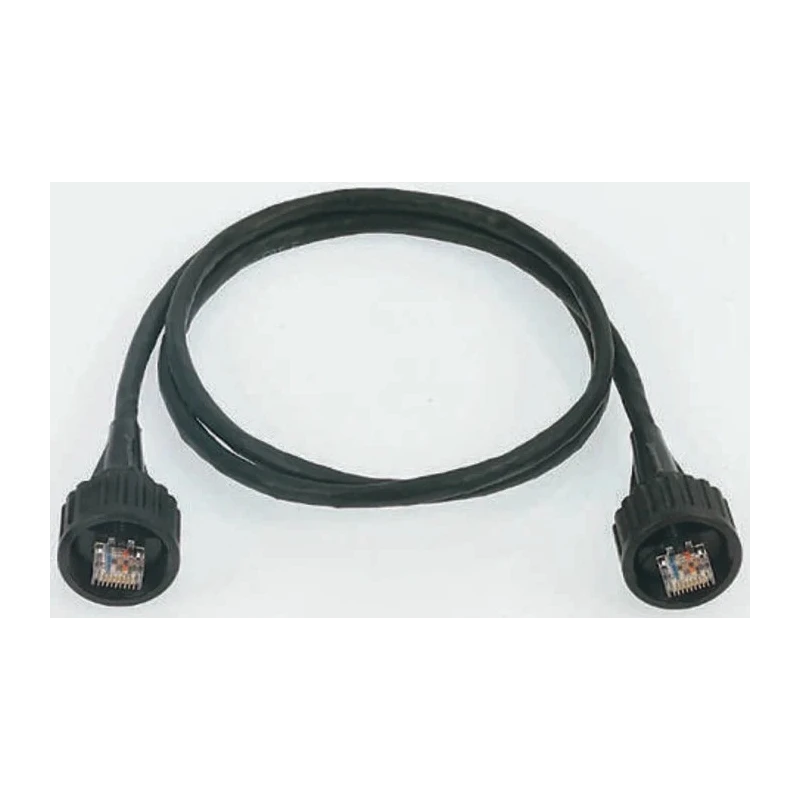 Brad from Molex RJ-Lnxx Shielded Screened Cat5e Ethernet Cable 1 m Polyurethane Black Cat5e