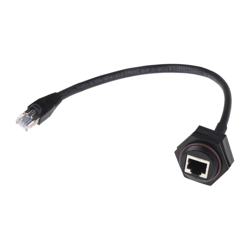Molex ENSP3F5 Series RJ45 Connector Male/Female Panel Mount Cat5 Cat5e F/UTP Shield Straight 1 Port 8 Way 1300550013