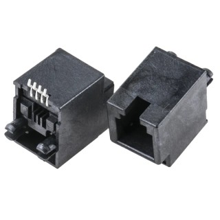 Molex RJ22 Cat3 Unshielded Female Modular Jack Connector Surface Mount 1 Port 4 Way 95503 Series