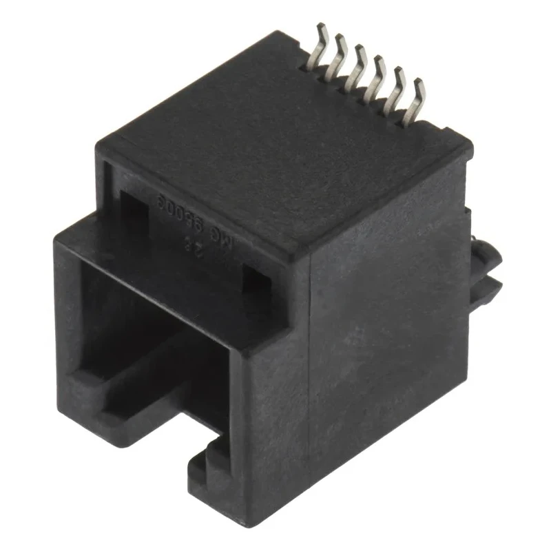 Molex RJ11 Connector Female Surface Mount Cat3 Unshielded Vertical 1 Port 6 Way 