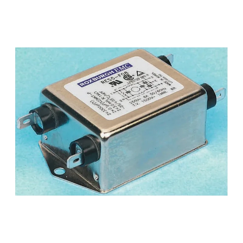RS PRO Chassis Mount RFI Filter 5 A 250V AC 50Hz, 60Hz Fast-On Termination 1 Phase 386-4239