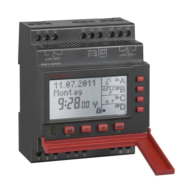 Muller Digital SC DIN Rail Time Switch 2-Channel 230V AC SC 98.20 PRO 230V 50-60HZ