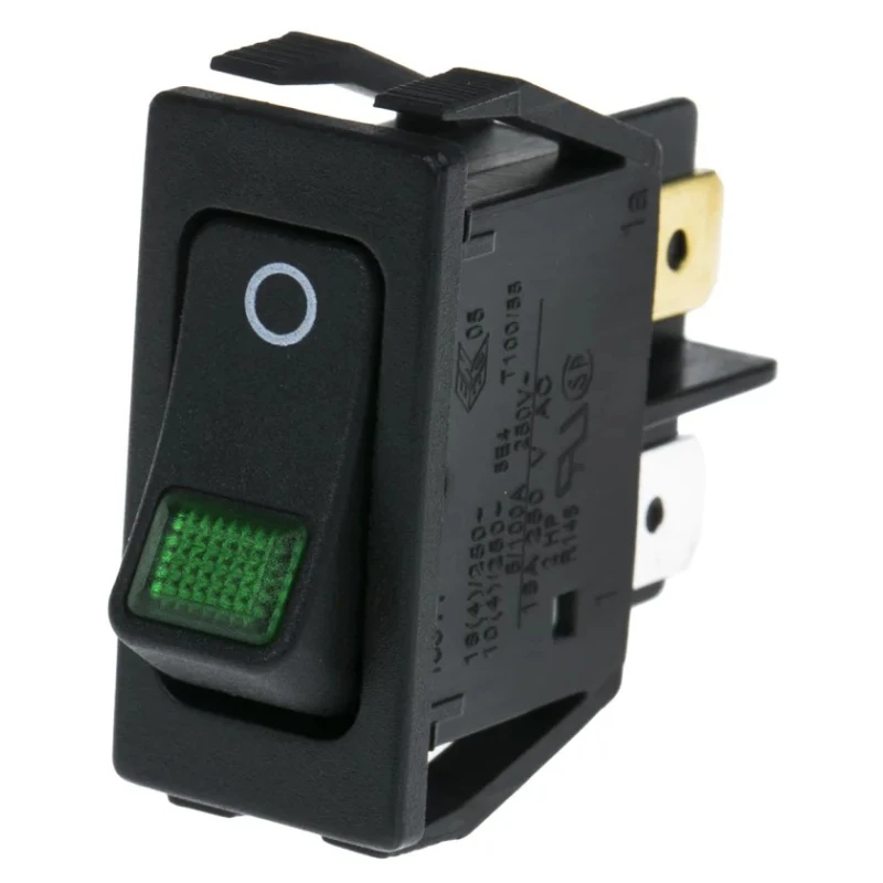 Marquardt Illuminated Double Pole Single Throw On-Off Rocker Switch Panel 16A 250V AC 1555.3108
