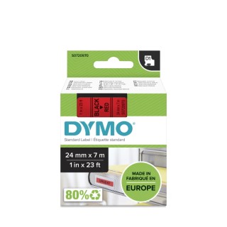 Dymo Black on Red Label Printer Tape 7 m Length 24 mm Width S0720970