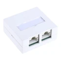 RS PRO Angled Cat6 2 Way RJ45 Surface Mount Socket with STP Shield Type 387-3924