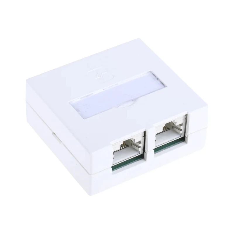 RS PRO Angled Cat6 2 Way RJ45 Surface Mount Socket with STP Shield Type 387-3924