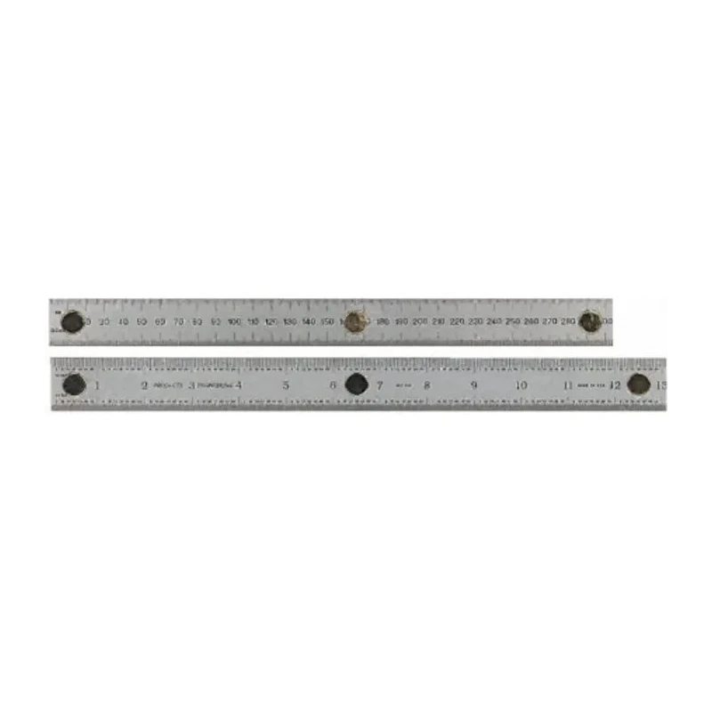 RS PRO 300 mm Stainless Steel Satin Chrome Ruler Imperial, Metric 387-0098