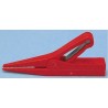 Staubli Insulated Red Crocodile Clip Brass Contact 10A, 12mm Jaw Opening 64.9209-22