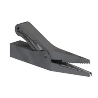 Staubli Black Crocodile Clip Brass Contact 10A Insulated 64.9209-21