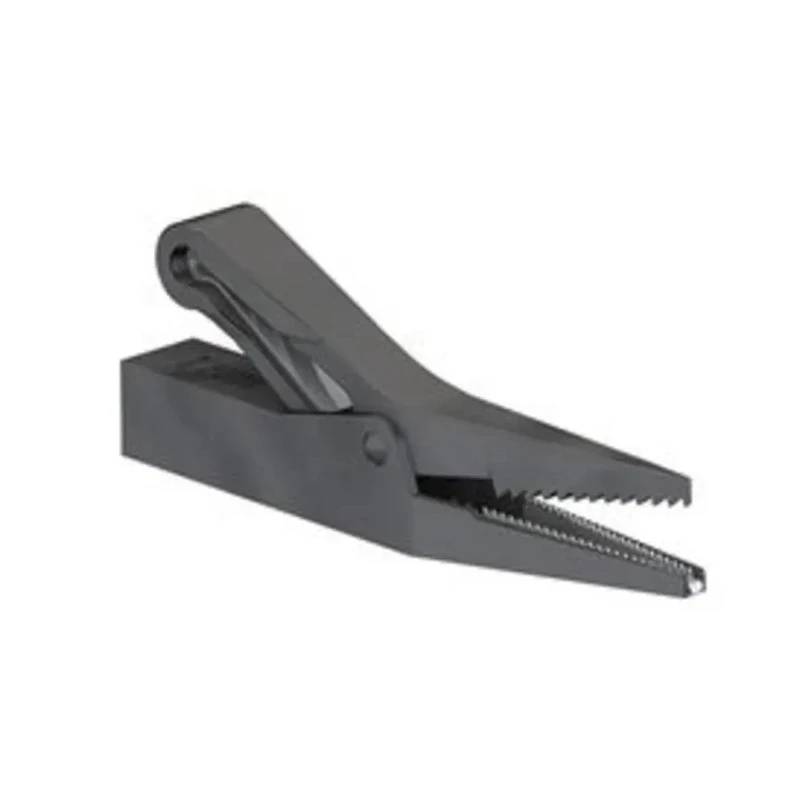 Staubli Black Crocodile Clip Brass Contact 10A Insulated 64.9209-21