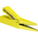 Staubli Insulated Yellow Crocodile Clip Brass Contact 10A 12mm Jaw Opening 64.9209-24