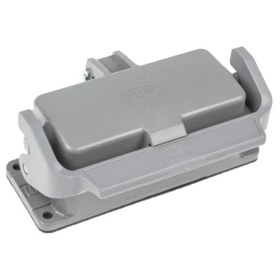 HARTING Han B Range Heavy Duty Power Connector Housing Bulkhead Mount Die Cast Aluminium IP65 1 Lever 16B 09300160306