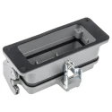 HARTING Han B Range Heavy Duty Power Connector Housing Bulkhead Mount Die Cast Aluminium IP65 1 Lever 16B 09300160306