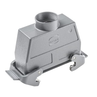 HARTING Han B Range Heavy Duty Power Connector Hood 2 Lever, Die Cast Aluminium Body, IP65, 24B 09300240731