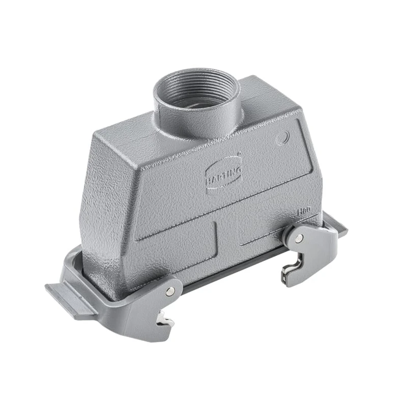 HARTING Han B Range Heavy Duty Power Connector Hood 2 Lever, Die Cast Aluminium Body, IP65, 24B 09300240731