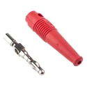 Staubli Red Male Banana Plug, 4 mm Connector, Solder Termination, 30 V, 60 V DC, 32 A, Nickel Plating 64.9199-22