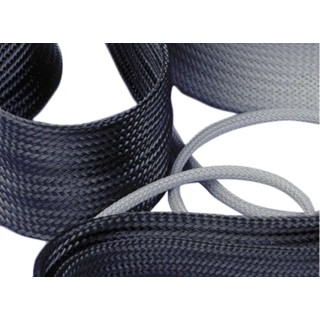 PMA Braided Polyamide Black Cable Sleeve 50m Length 24-31 mm Diameter High Temperature Resistance F.66.25SW